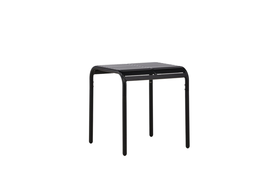 Borneo cafébord aluminium - black / kvadrat 70*70*