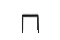 Borneo kafébord aluminium - svart / kvadrat 70*70*