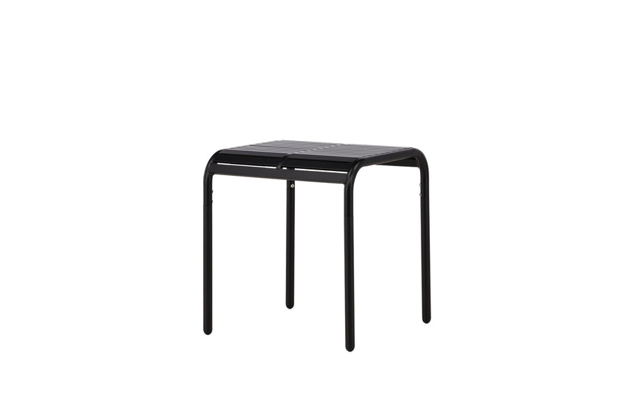 Borneo cafébord aluminium - black / kvadrat 70*70*