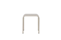 Borneo cafébord aluminium - beige / kvadrat 70*70*