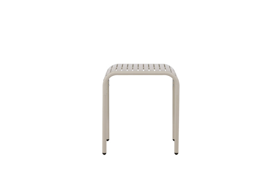 Borneo kafébord aluminium - beige / kvadrat 7070