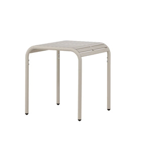 Borneo cafébord aluminium - beige / kvadrat 70*70*