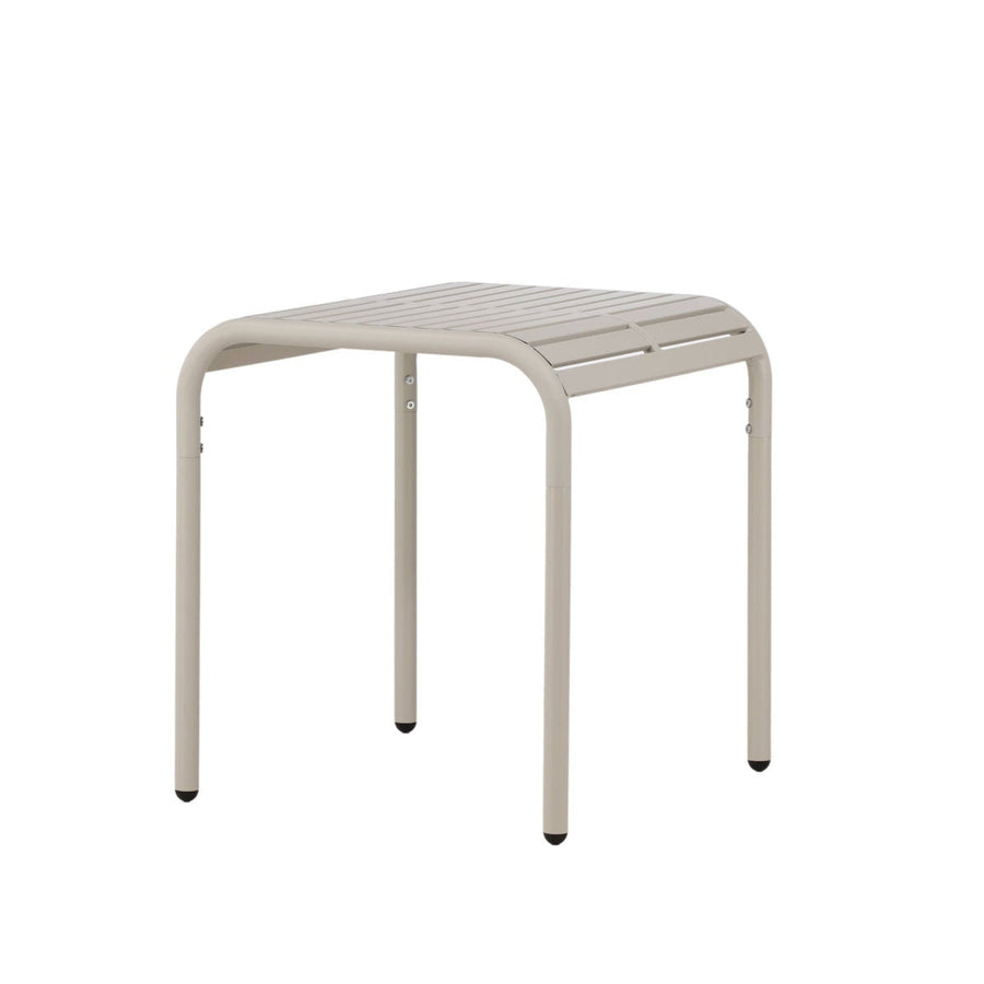 Borneo cafébord aluminium - beige / kvadrat 70*70*