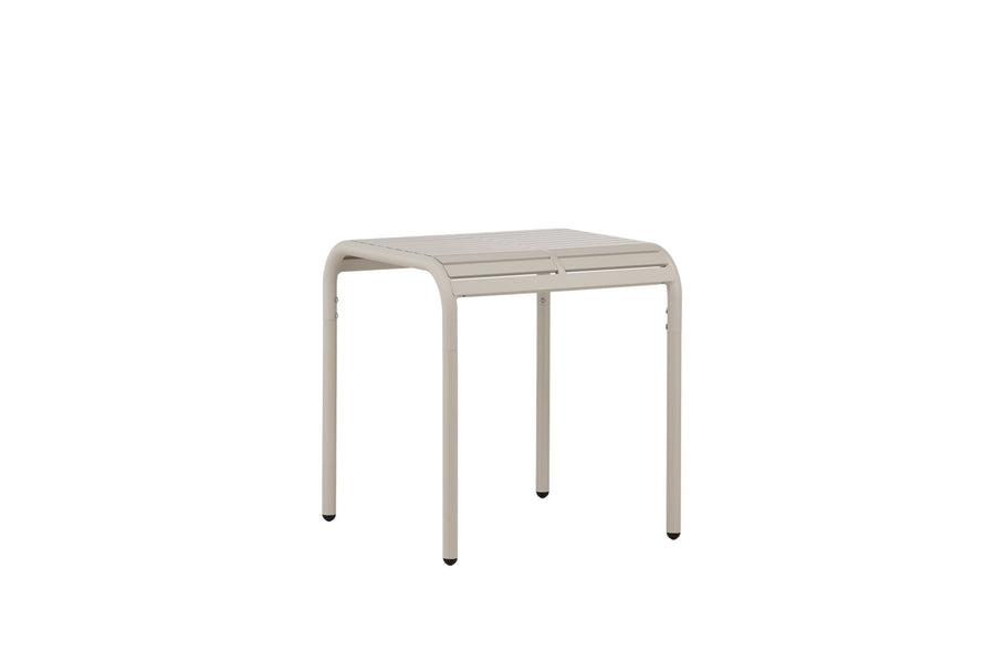 Borneo cafébord aluminium - beige / kvadrat 70*70*