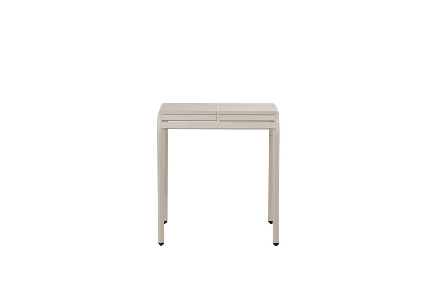 Borneo kafébord aluminium - beige / kvadrat 7070