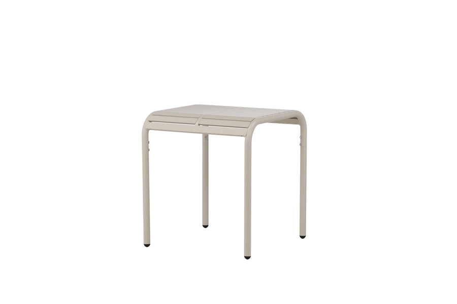 Borneo kafébord aluminium - beige / kvadrat 7070