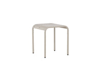 Borneo cafébord aluminium - beige / kvadrat 70*70*