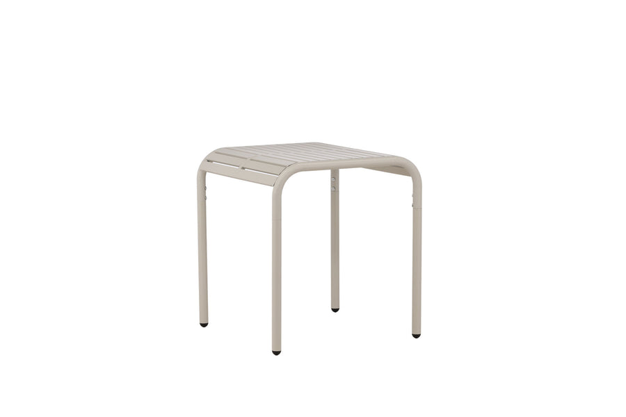 Borneo cafébord aluminium - beige / kvadrat 70*70*