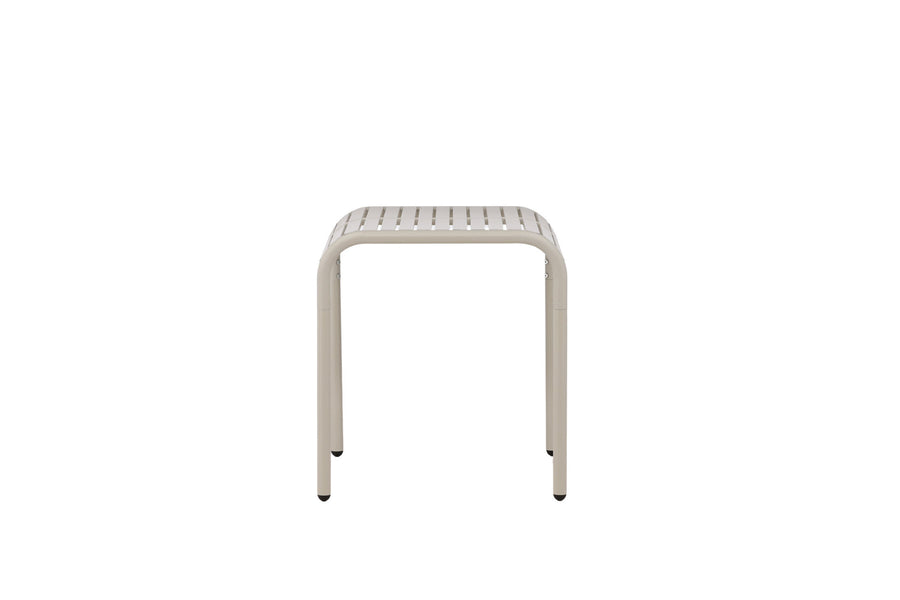 Borneo cafébord aluminium - beige / kvadrat 70*70*