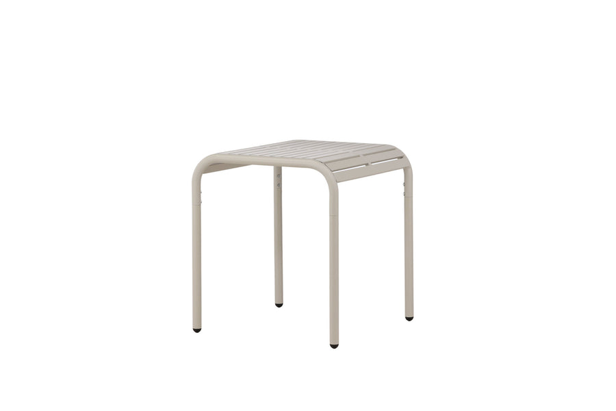 Borneo cafébord aluminium - beige / kvadrat 70*70*