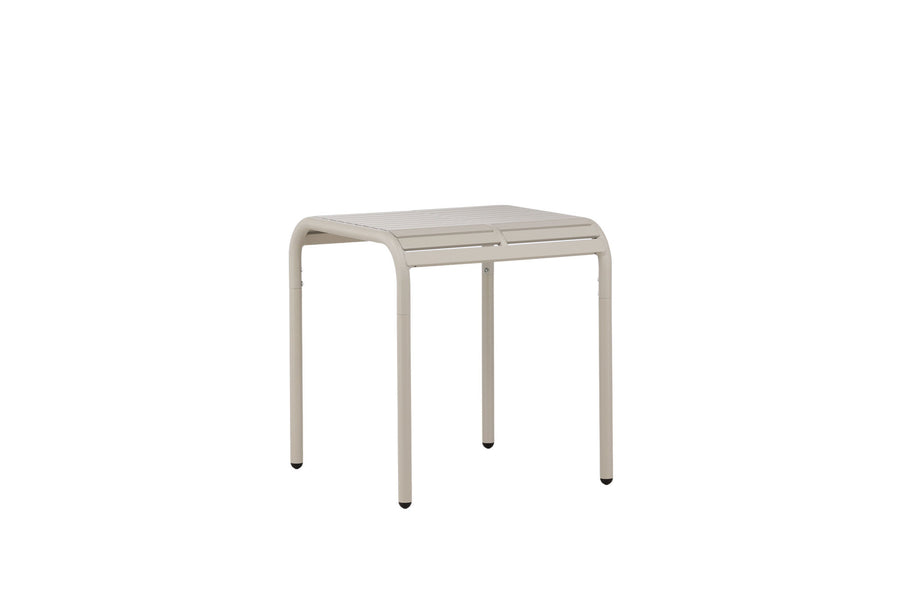 Borneo kafébord aluminium - beige / kvadrat 7070