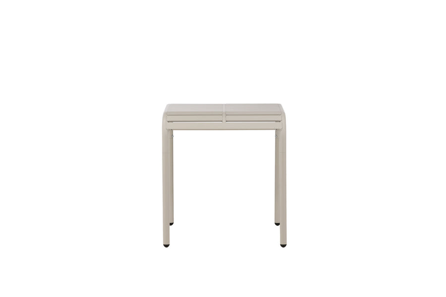 Borneo cafébord aluminium - beige / kvadrat 70*70*