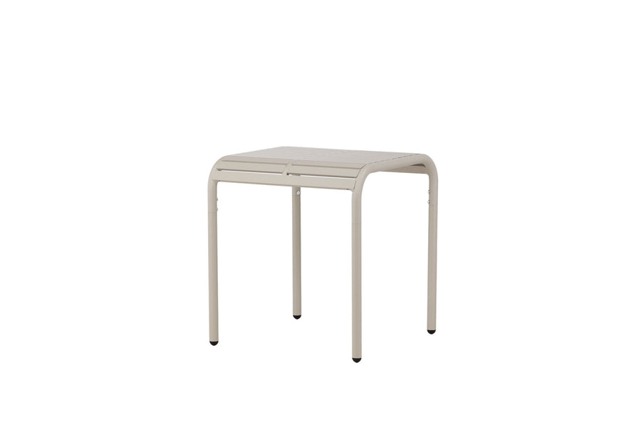 Borneo cafébord aluminium - beige / kvadrat 70*70*