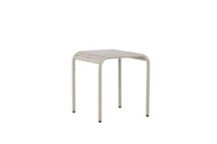 Borneo cafébord aluminium - beige / kvadrat 70*70*