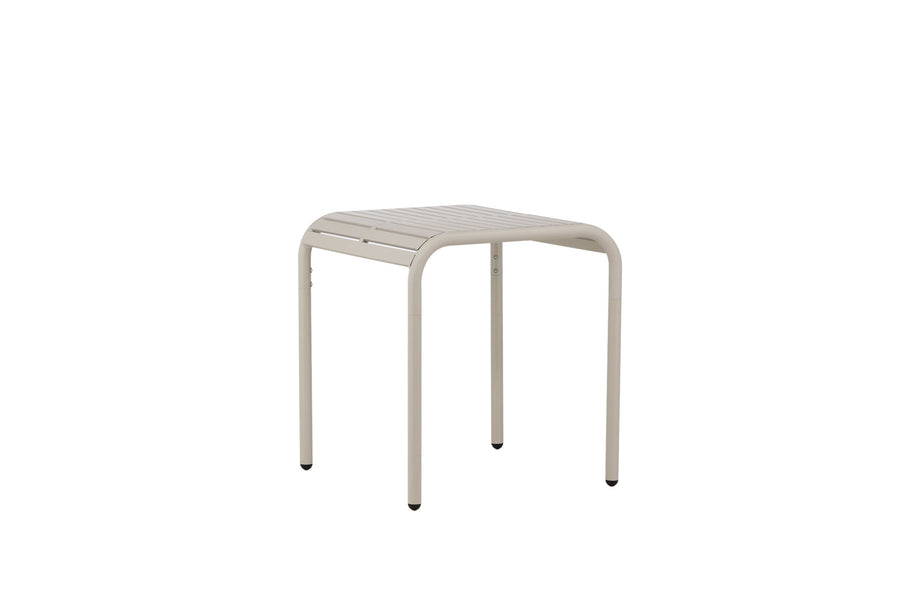 Borneo cafébord aluminium - beige / kvadrat 70*70*