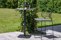 Milano barbord metal - sort/rund ø70