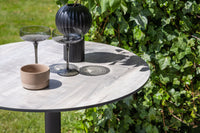 Milano barbord metal - sort/rund ø70