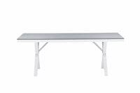 Garcia matbord 100*200 - alumnium / vit / grå aintwood