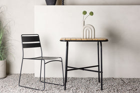 Table de café Holmbeck 55*70 - acacia / noir