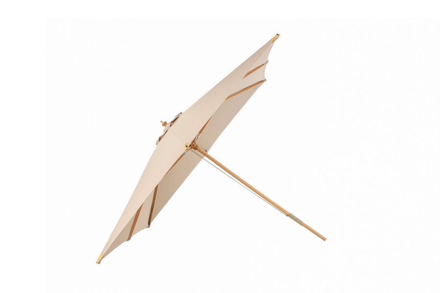 Naxos parasol 3*3m - beige / træ