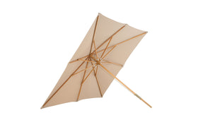 Naxos parasol 3*3m - beige / træ