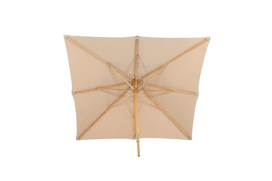 Naxos parasol 3*3m - beige / træ