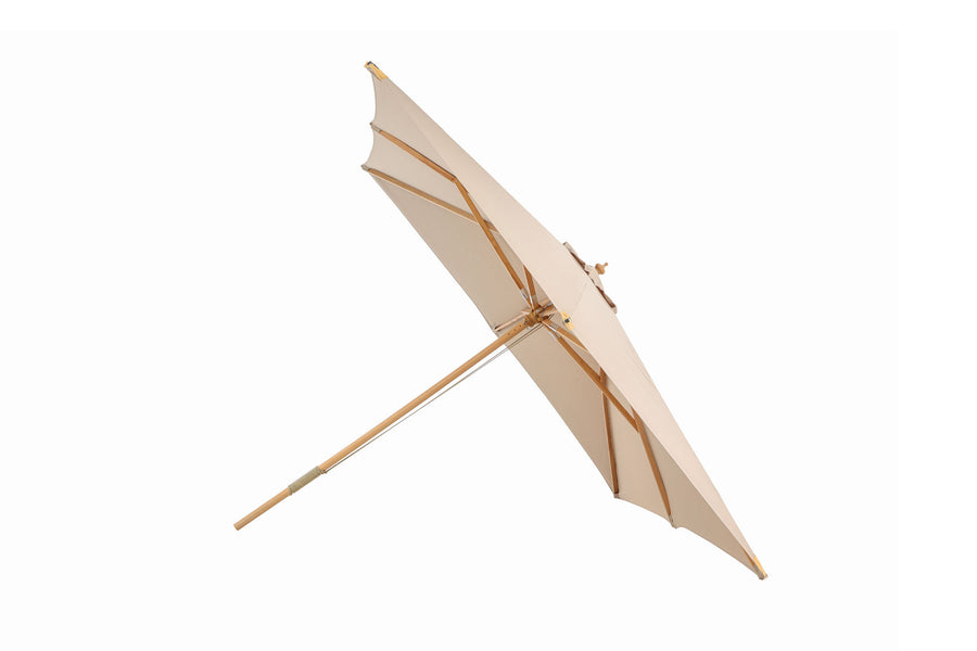 Naxos parasol 3*3m - beige / træ