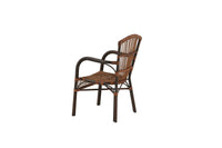 Galera spise stol - brun / alu