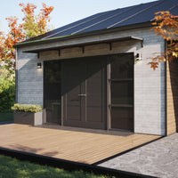 MODERN entrétak, L400 x D85 x H27,5 cm, sort