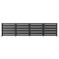 RAMA indsyningsskærm 4 sektioner lav, sort, L320 x D30 x H80 cm