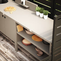 UMAMI udendørs køkkenpakke, vaskemodul, modul 1 og modul 2, beige