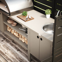 UMAMI udendørs køkkenpakke, vaskemodul samt modul 3, beige