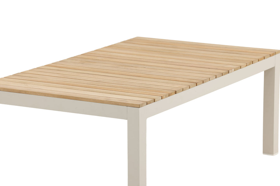 Brasilia sofabord - beige alu / teak