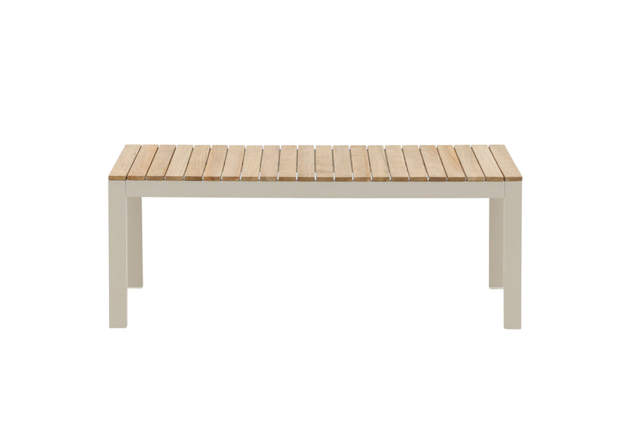 Brasilia sofabord - beige alu / teak