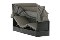 Nopy solsäng med tak - svart / grå