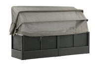 Nopy solsäng med tak - svart / grå