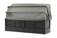 Nopy solsäng med tak - svart / grå