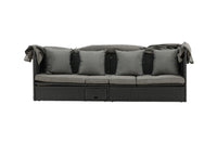 Nopy solsäng med tak - svart / grå