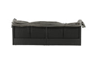 Nopy solsäng med tak - svart / grå