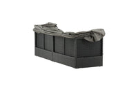 Nopy solsäng med tak - svart / grå