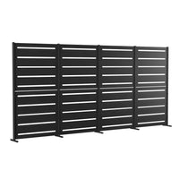 RAMA indsyningsskærm 4 sektioner høj, sort, L320 x D30 x H153 cm