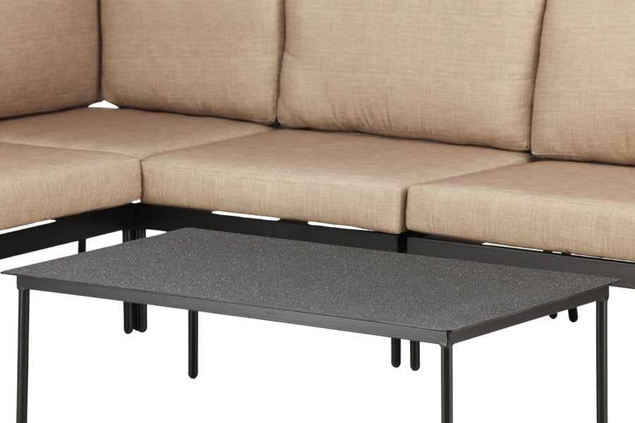 Pehnna lounge-set metall - svart / sand