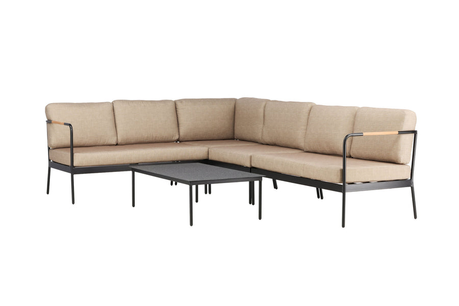 Pehnna lounge set metall - svart / sand