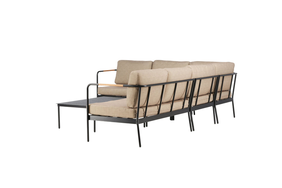 Pehnna lounge-set metall - svart / sand