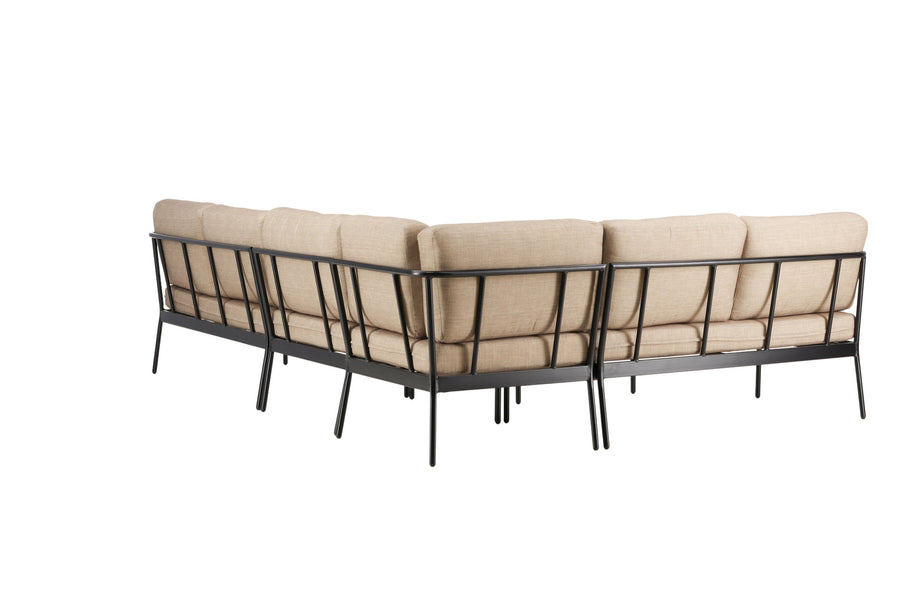 Pehnna lounge-set metall - svart / sand