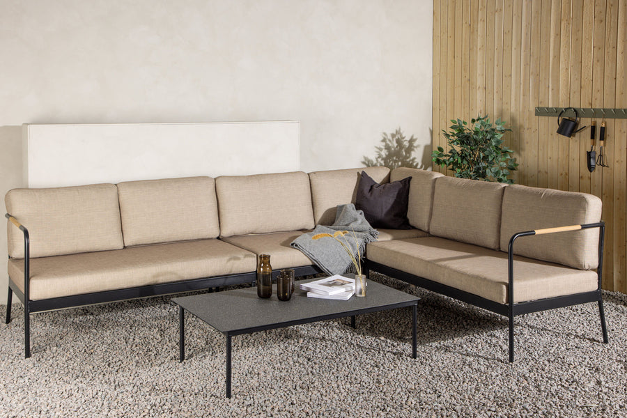 Pehnna lounge set metall - svart / sand