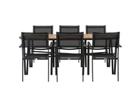 Holmbeck spisebord 200*95 - sort / akacie + Copacabana spise stol - sort