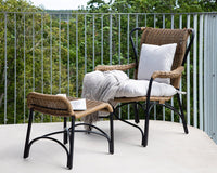 LORETO lænestol med fodskammel