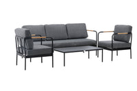 Pehnna Sofaset Loungeset Steel - Black / Dark grey
