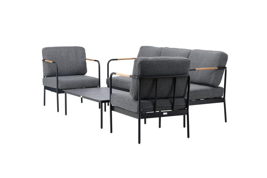 Pehnna Sofaset Loungeset Steel - Black / Dark grey